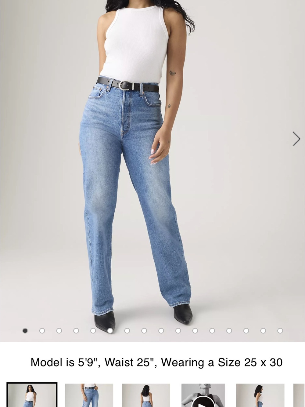 Levi's Light Blue High-Rise Straight Leg Jeans
